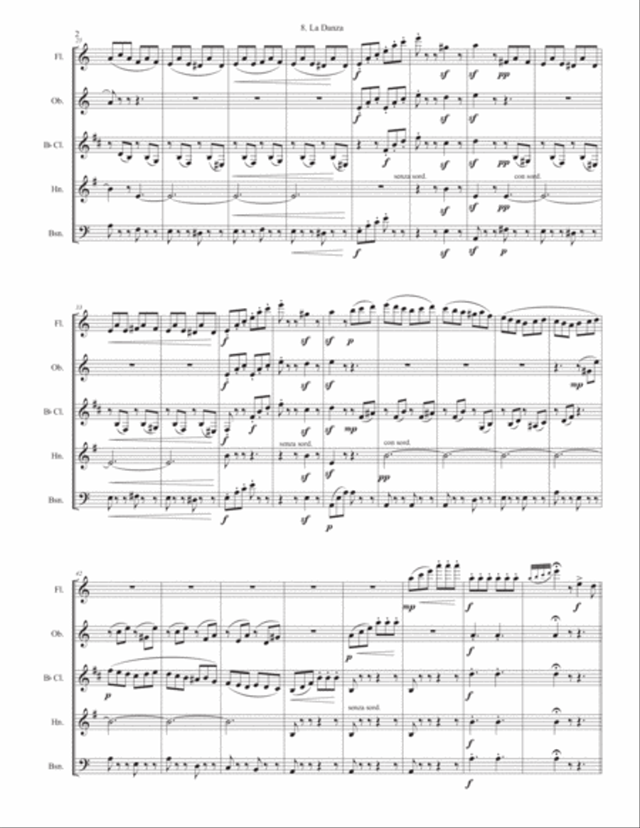 La Danza La Danza Woodwind Quintet scores gallery preview page 2