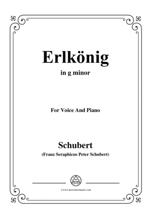 Book cover for Schubert-Erlkönig in g minor,for voice and piano