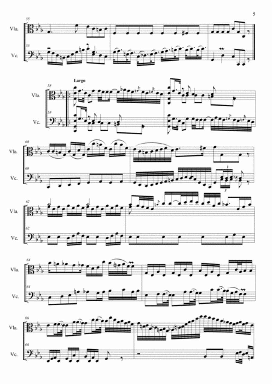 Boccherini - SONATA for Viola and Cello in C minor - G. 18 - Arr. by Renato Tagliabue String Duet scores gallery preview page 5