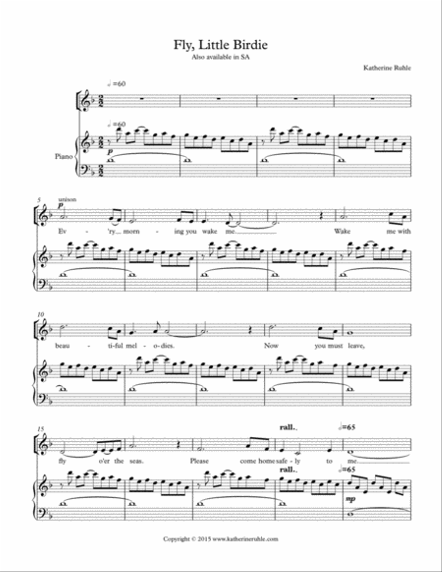 Fly Little Birdie SSA scores gallery preview page 2