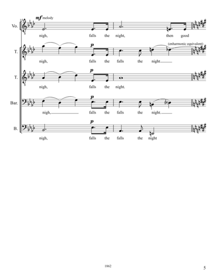 Taps (ttbb plus solo) a cappella image number null