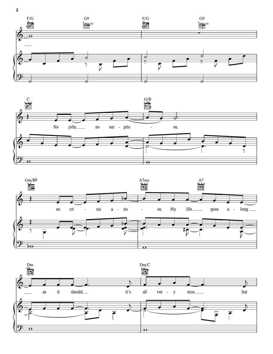 Ready To Take A Chance Again (Love Theme) (from Foul Play) Piano, Vocal, Guitar scores gallery preview page 2