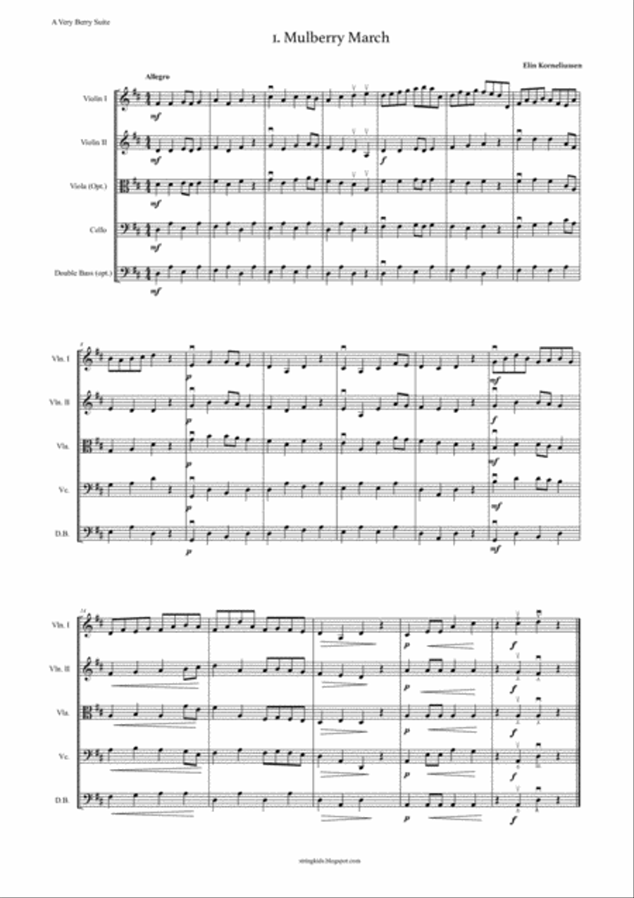 A Very Berry Suite for Junior Strings String Orchestra scores gallery preview page 2