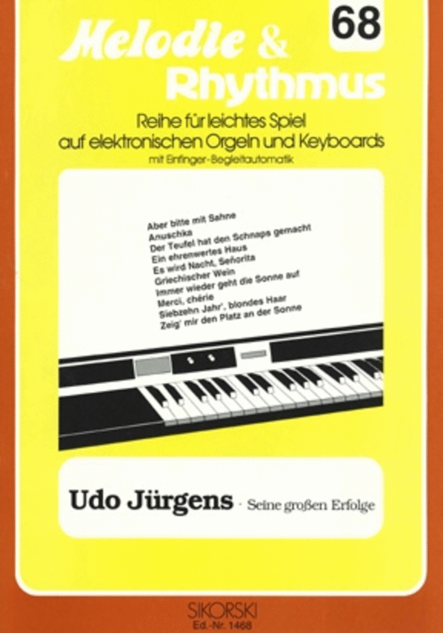 Melodie & Rhythmus, Heft 68: Udo Jurgens - Seine Groen Erfolge -fur Leichtes Spiel Auf
