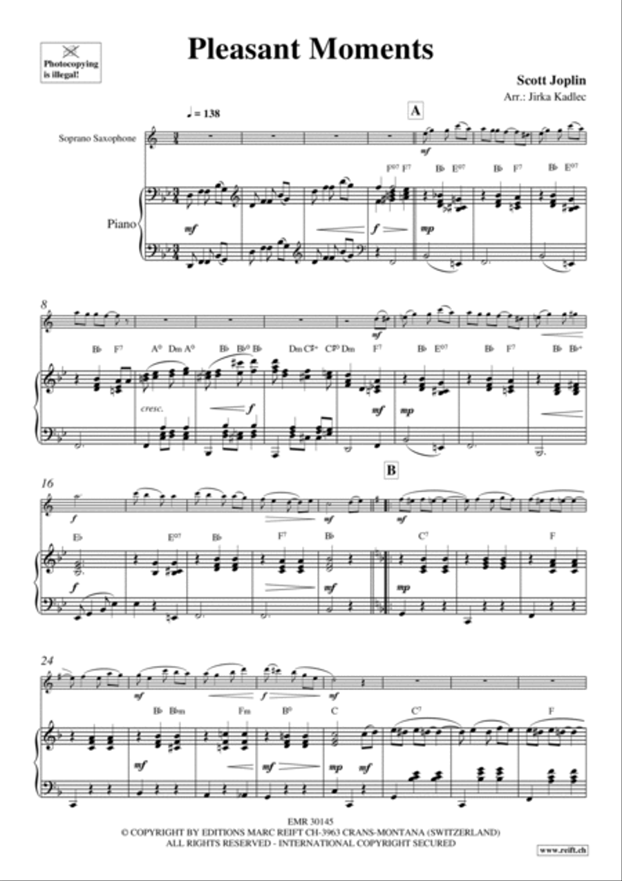 Pleasant Moments Soprano Saxophone scores gallery preview page 4