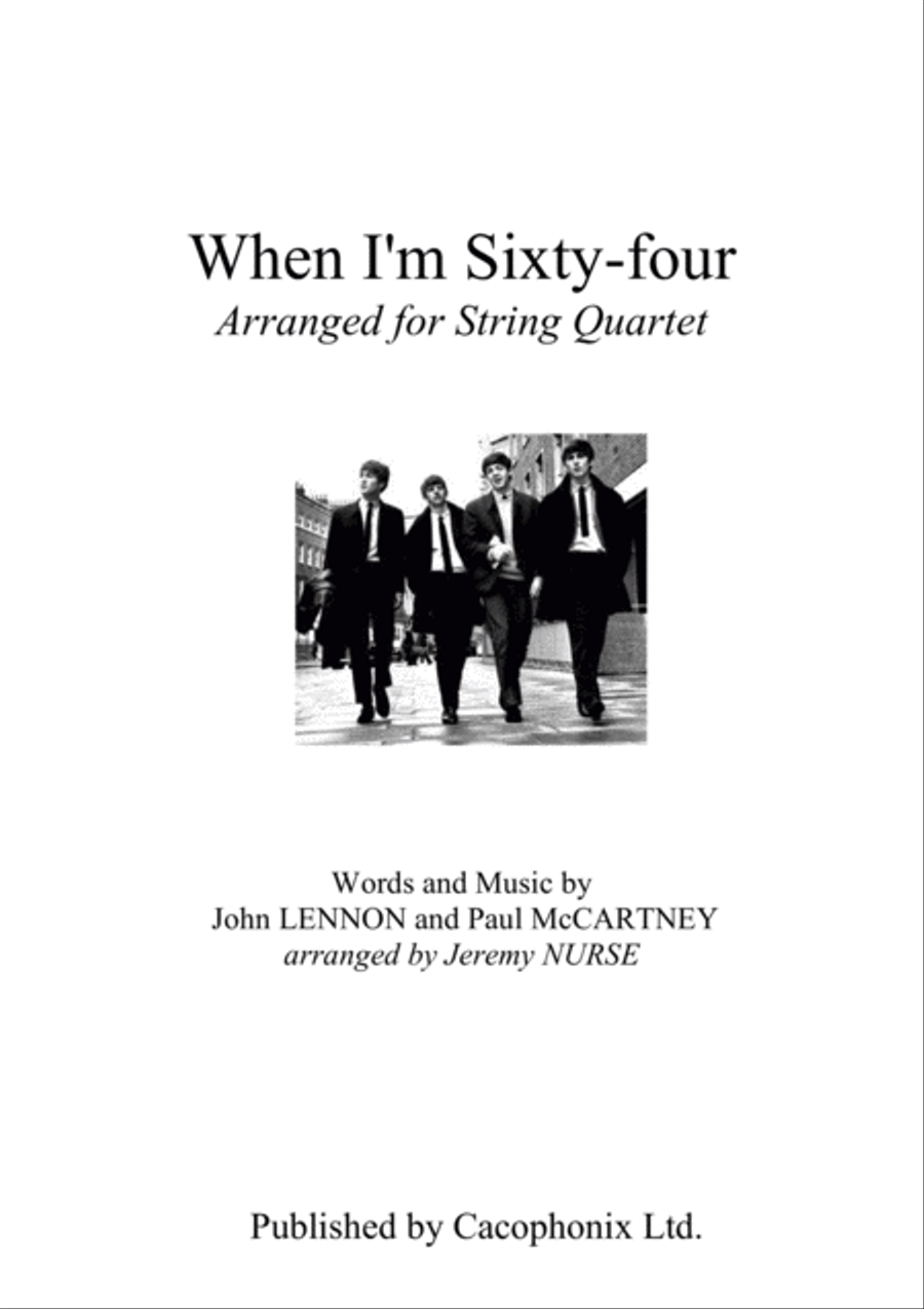 When I'm Sixty-Four String Quartet scores gallery preview page 1
