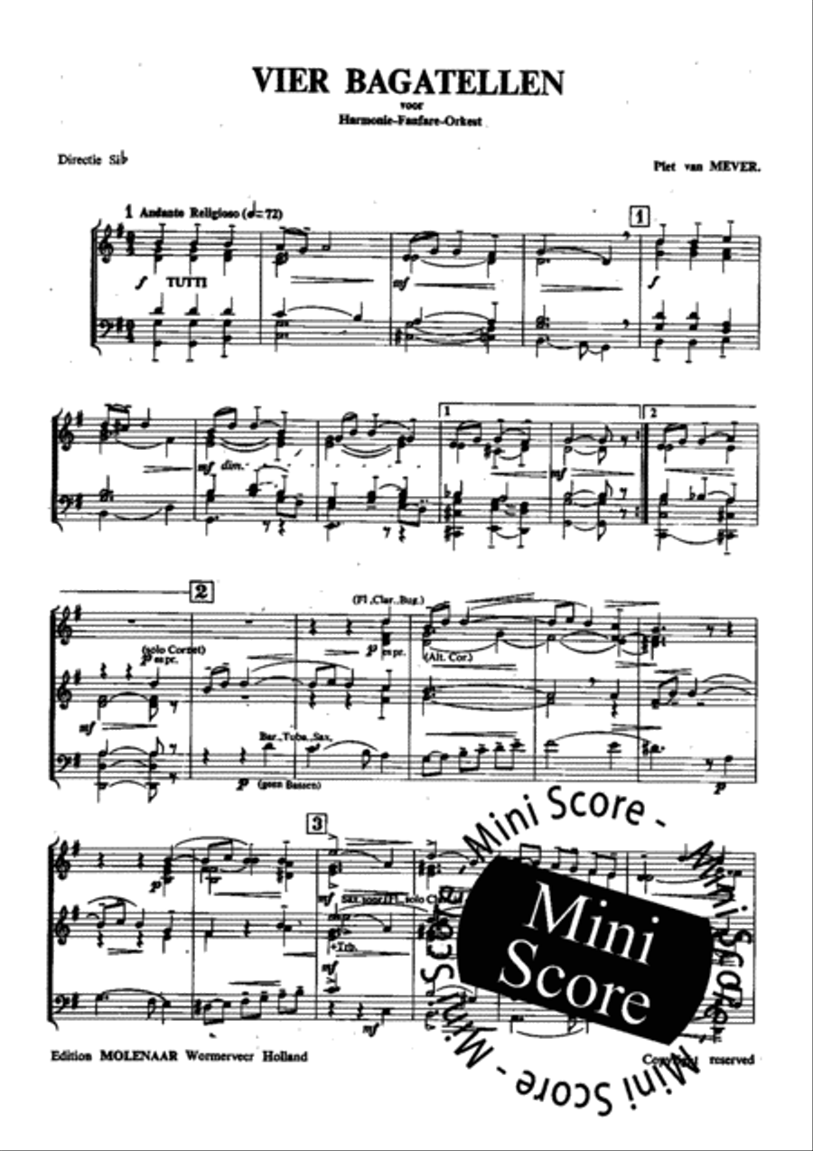 4 Bagatellen Fanfare Band scores gallery preview page 4