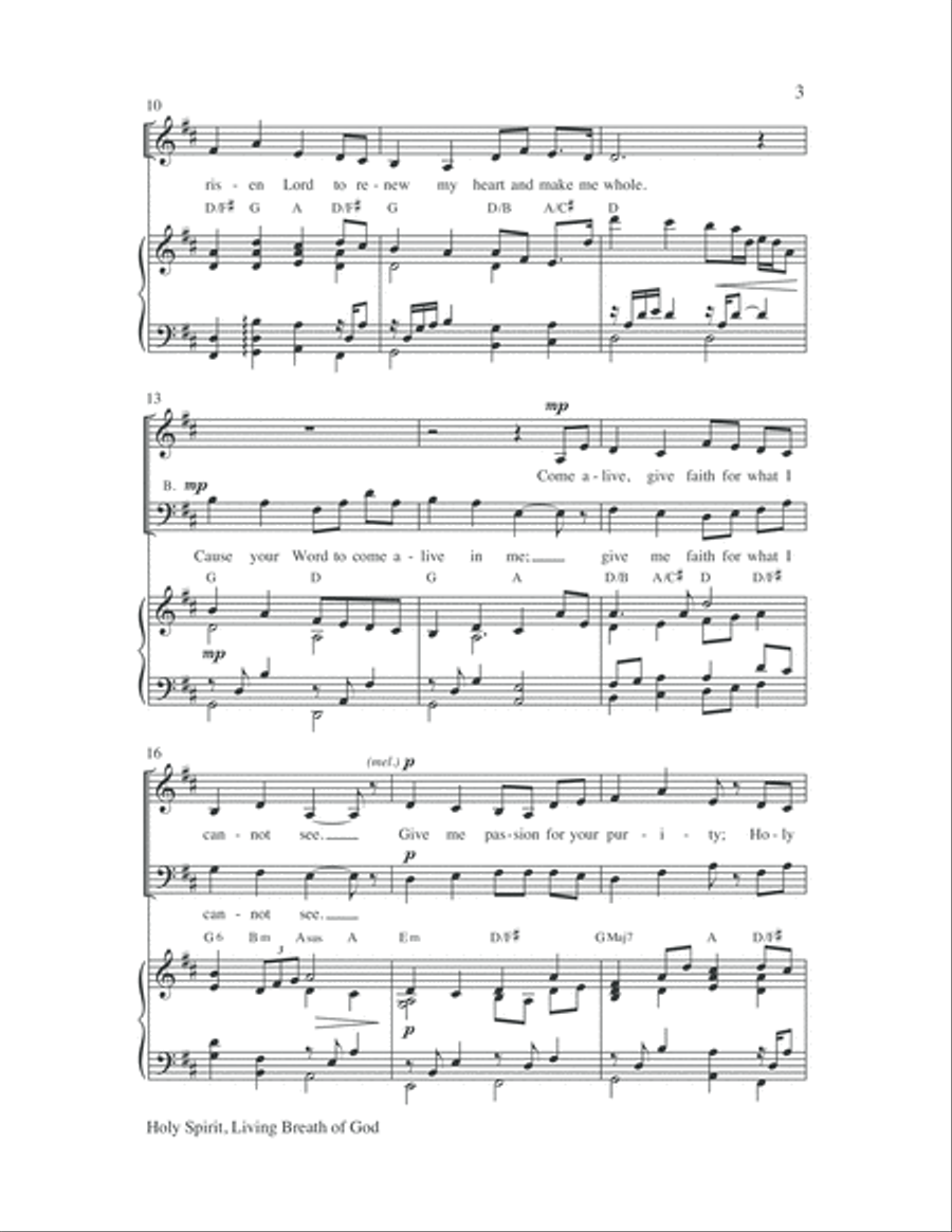Holy Spirit, Living Breath of God 3-Part scores gallery preview page 3