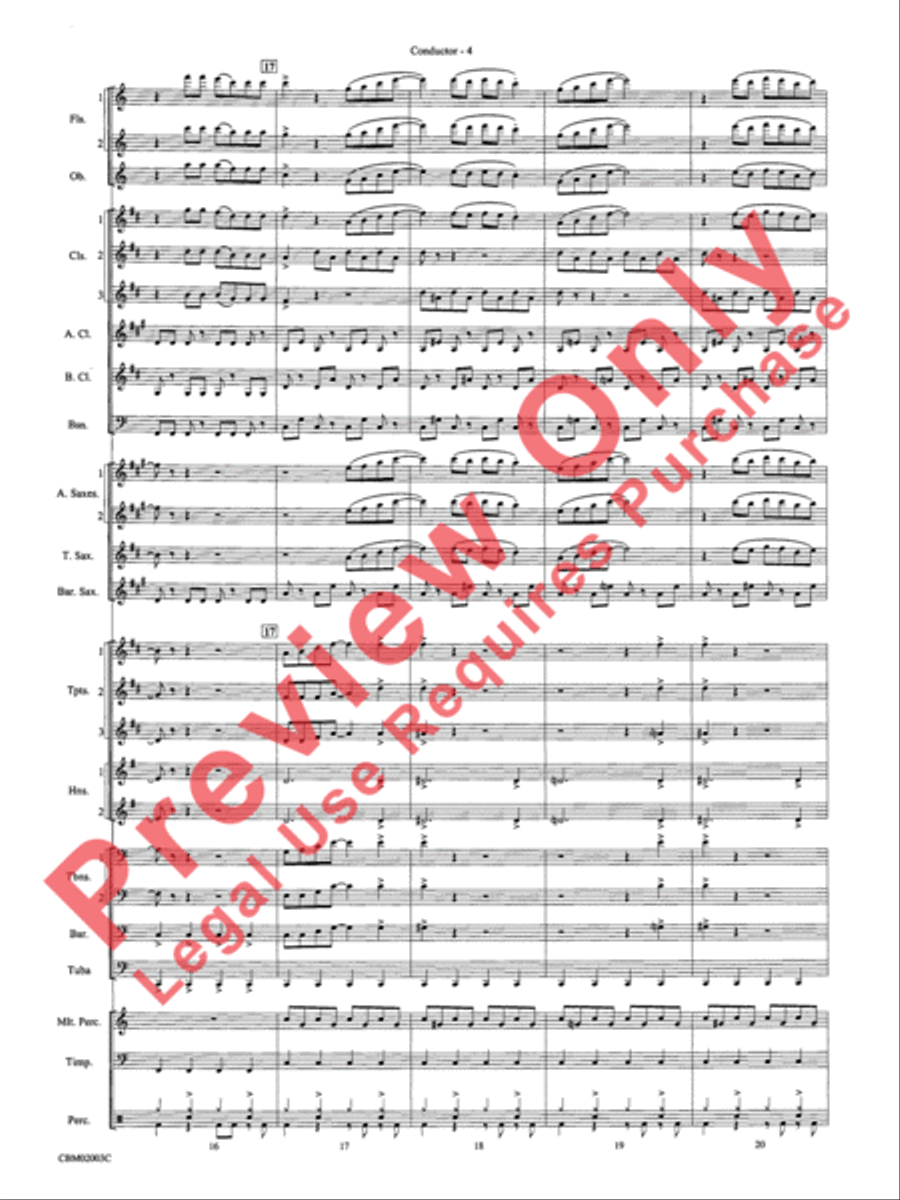 Mamma Mia! - Concert Band (Conductor's Score) Concert Band scores gallery preview page 7