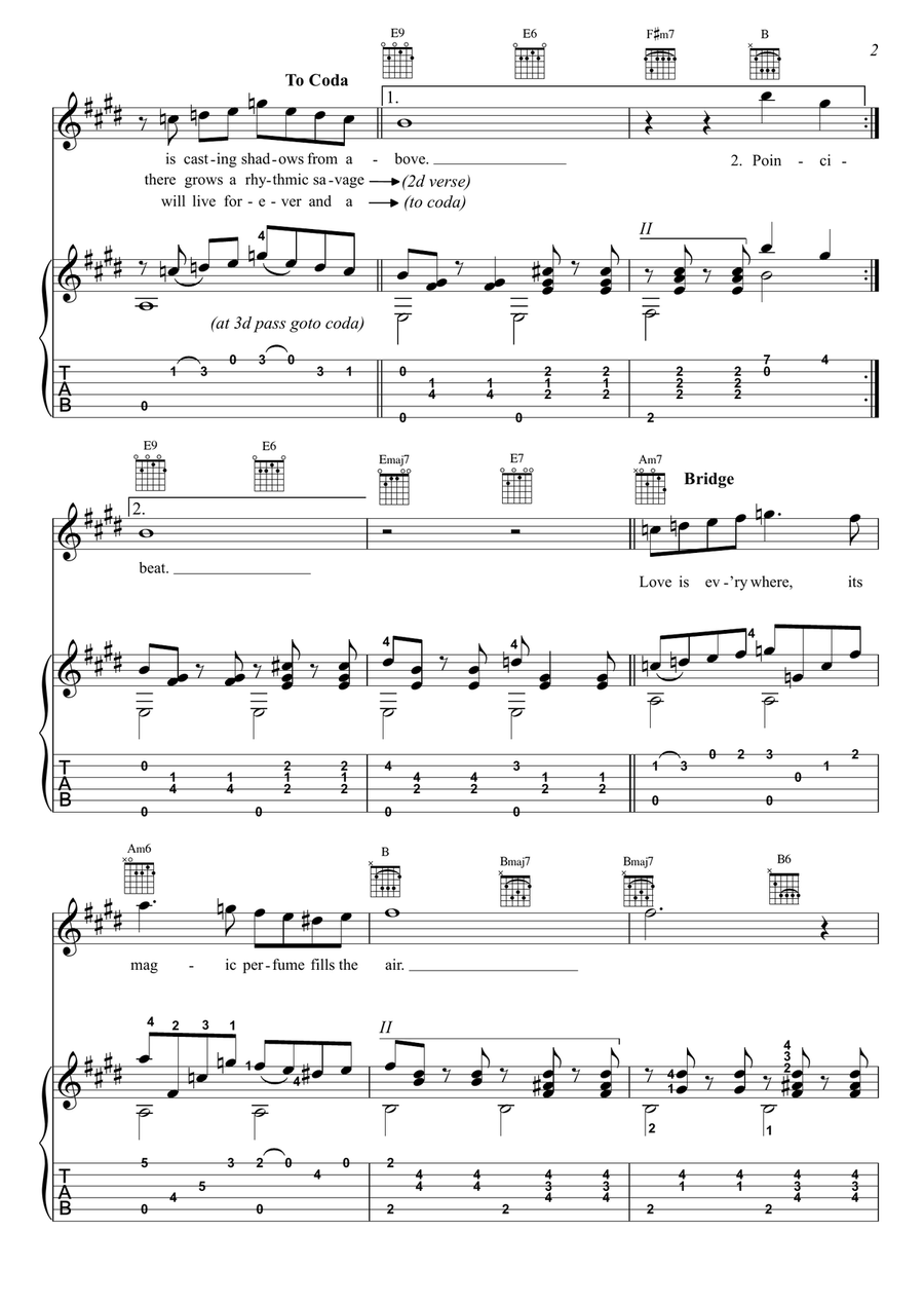 Poinciana (song Of The Tree) Acoustic Guitar scores gallery preview page 2