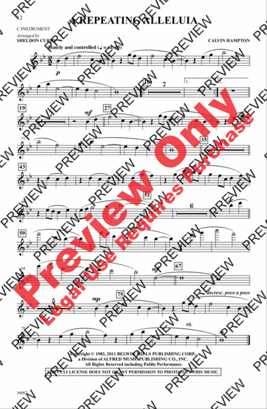 A Repeating Alleluia 3-Part scores gallery preview page 12