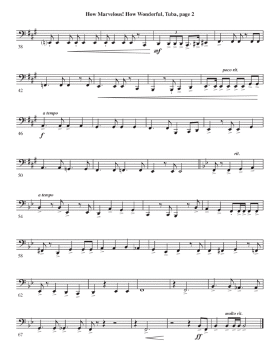 How Marvelous! How Wonderful! 4-Part scores gallery preview page 42