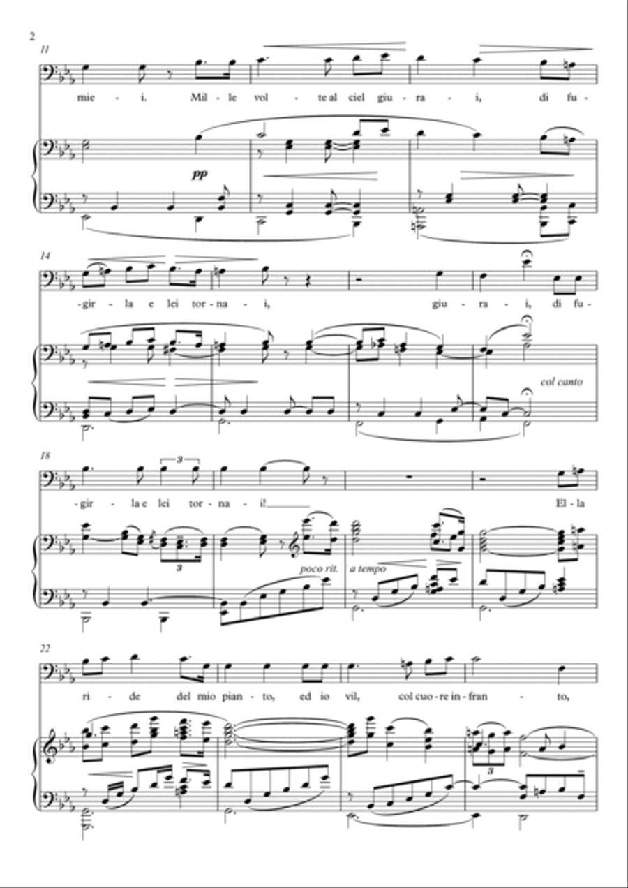 Questo amor, vergogna mia - Edgar (Eb Major) Bass Voice scores gallery preview page 3