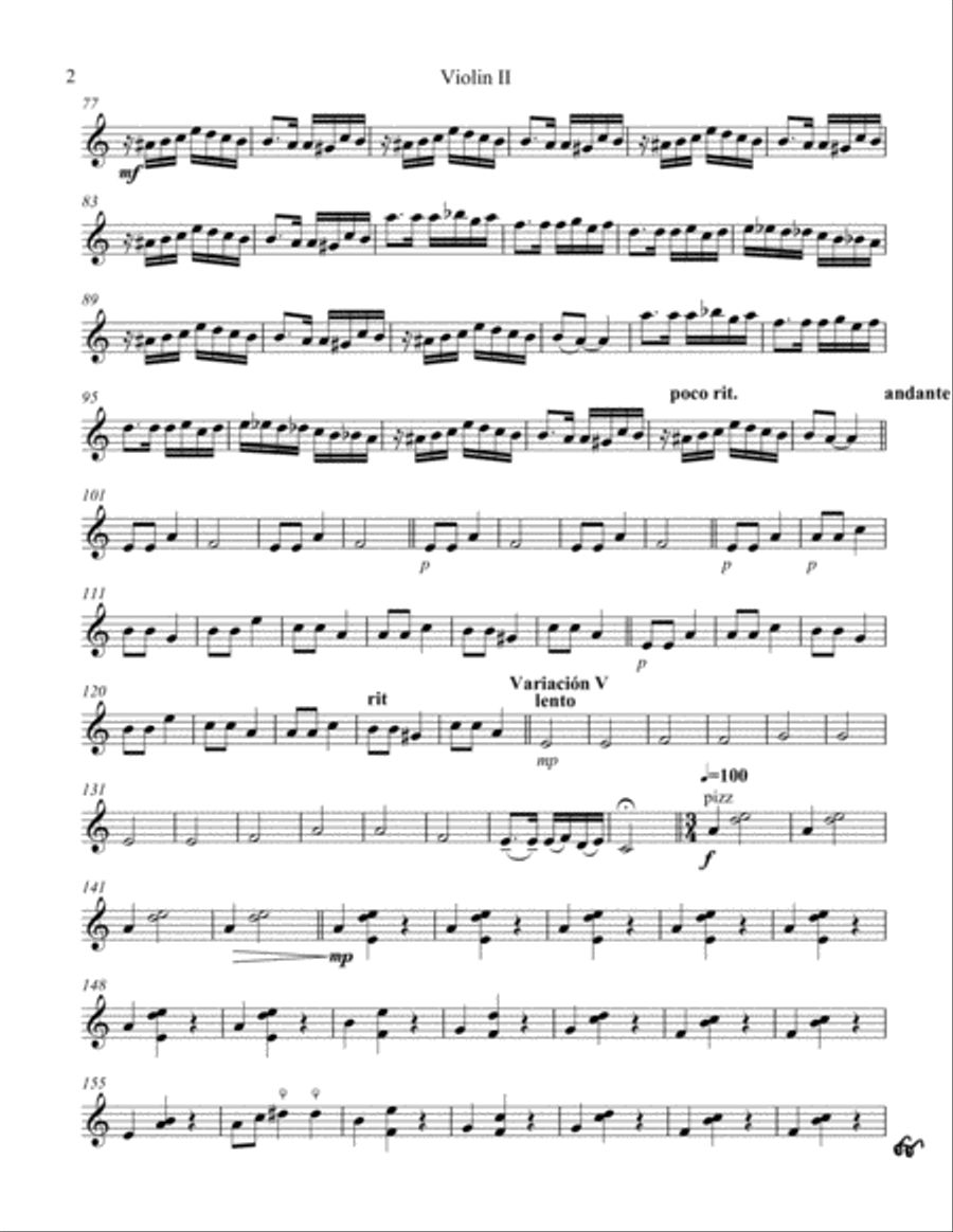 Paganini caprice No. 24 for String quartet String Quartet scores gallery preview page 6