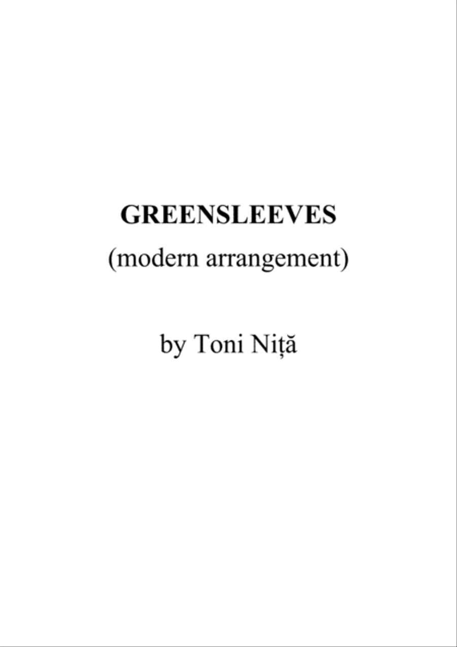 Greensleeves (modern piano arrangement) Piano Solo scores gallery preview page 1