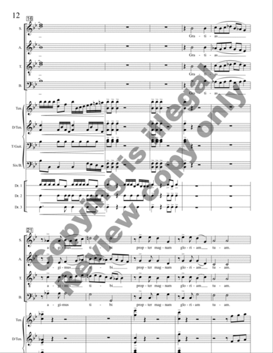 Missa Florens (Full Score) Choir scores gallery preview page 10