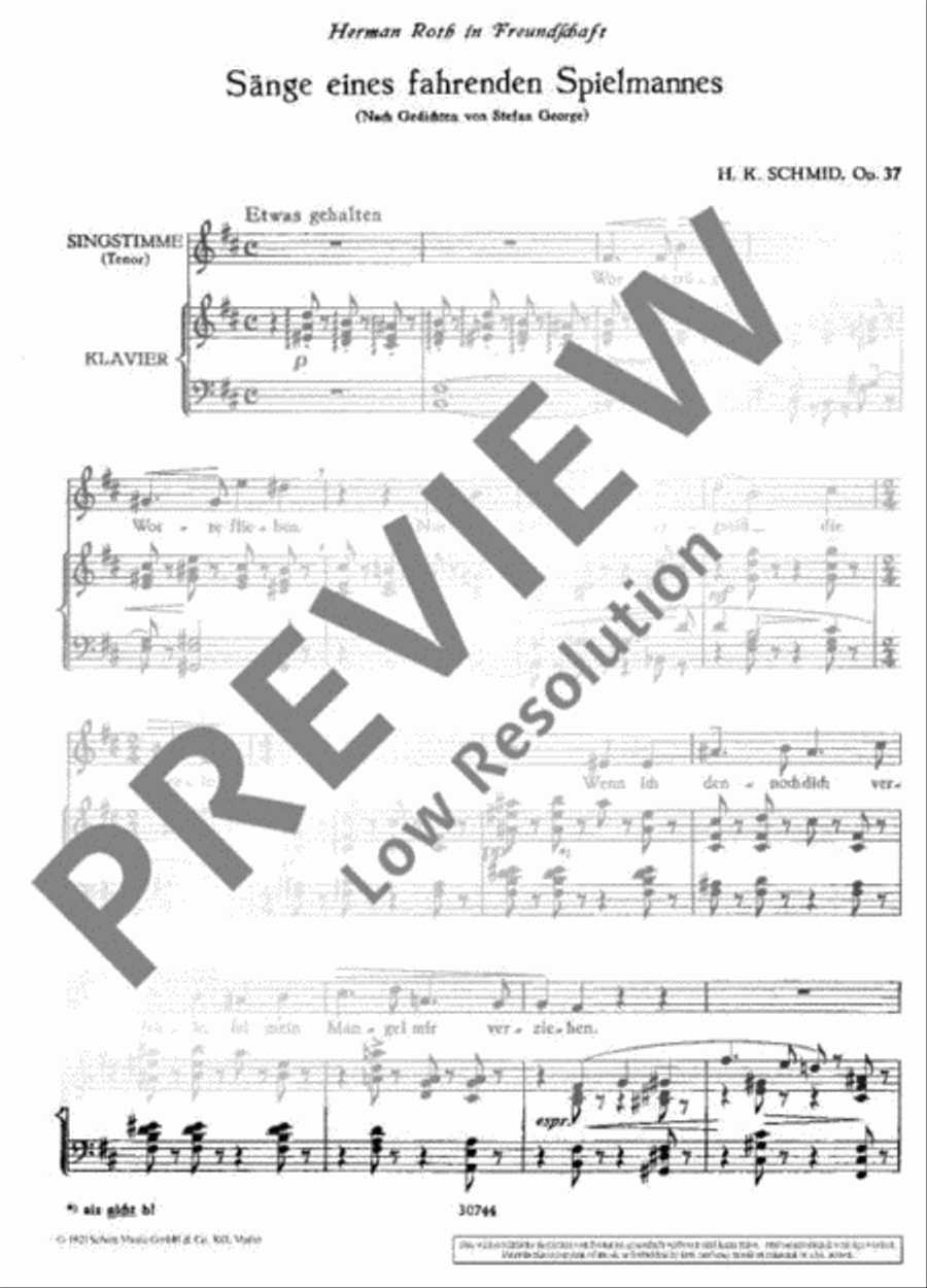 Sänge eines fahrenden Spielmanns Voice Solo scores gallery preview page 3