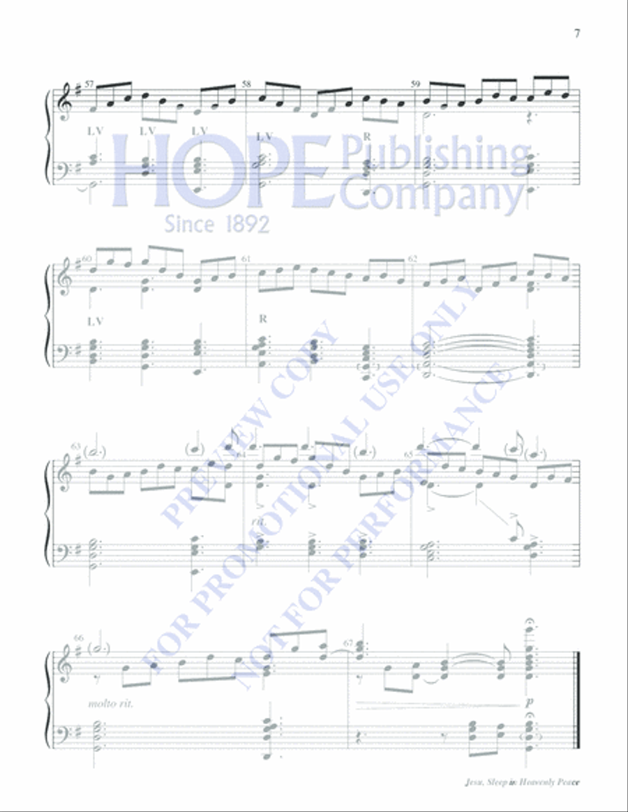 Jesu, Sleep in Heavenly Peace 5-Octaves scores gallery preview page 7