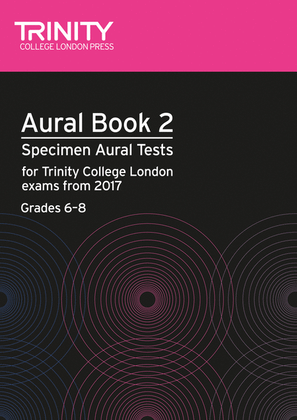 Book cover for Aural tests book 2 from 2017 (Grades 6-8)