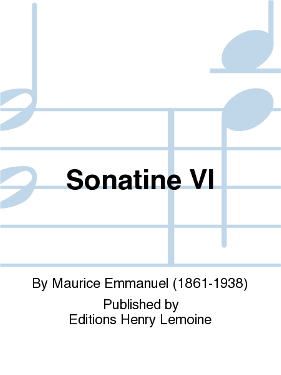 Sonatine VI Piano Solo scores gallery preview page 1