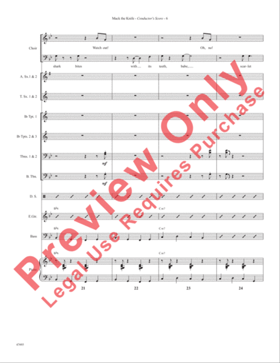 Mack the Knife Choir scores gallery preview page 8