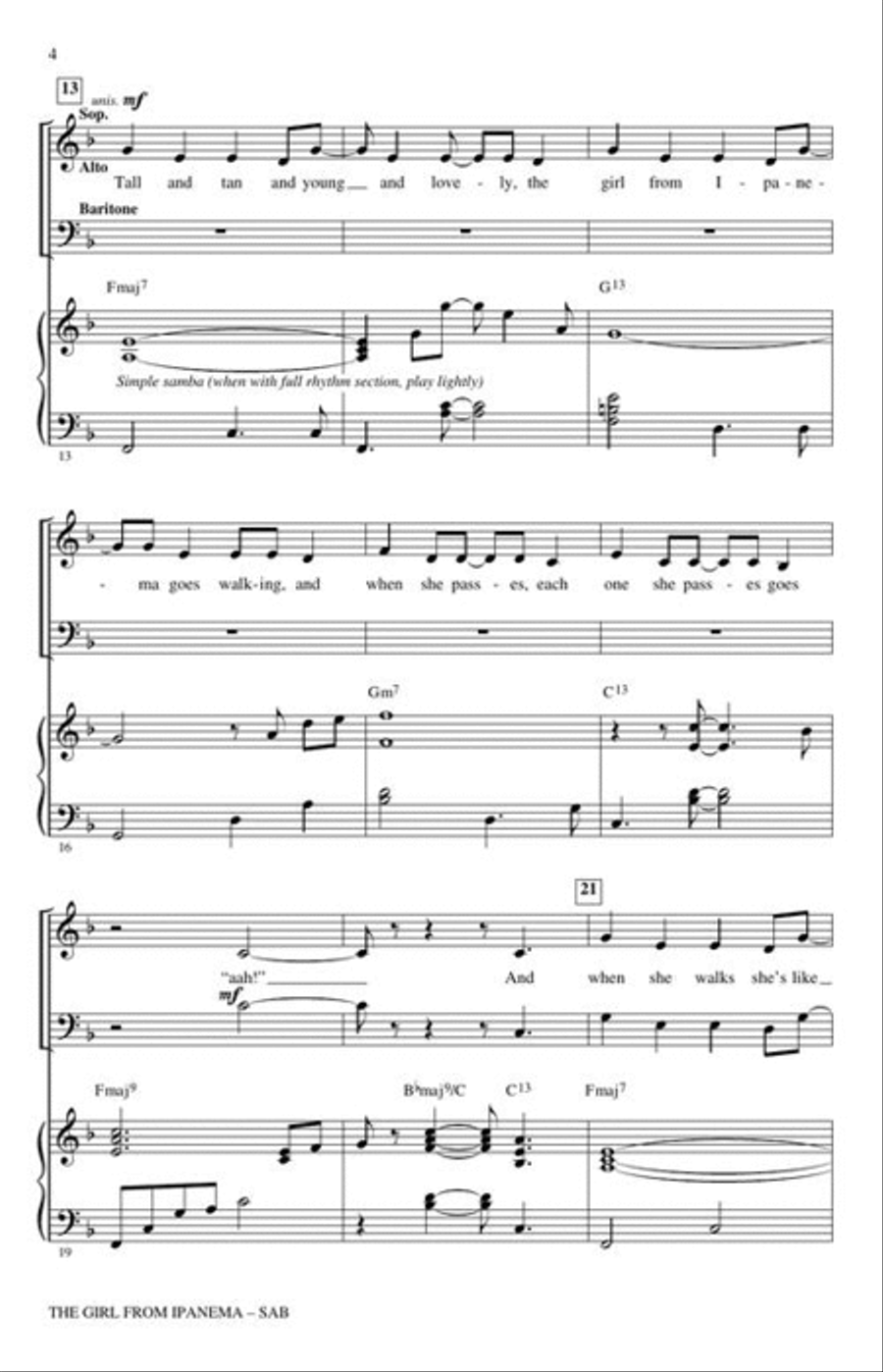 The Girl from Ipanema 3-Part scores gallery preview page 5