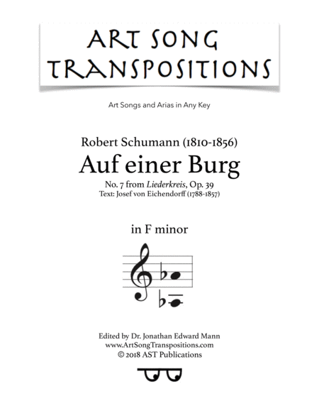 SCHUMANN: Auf einer Burg, Op. 39 no. 7 (transposed to F minor)