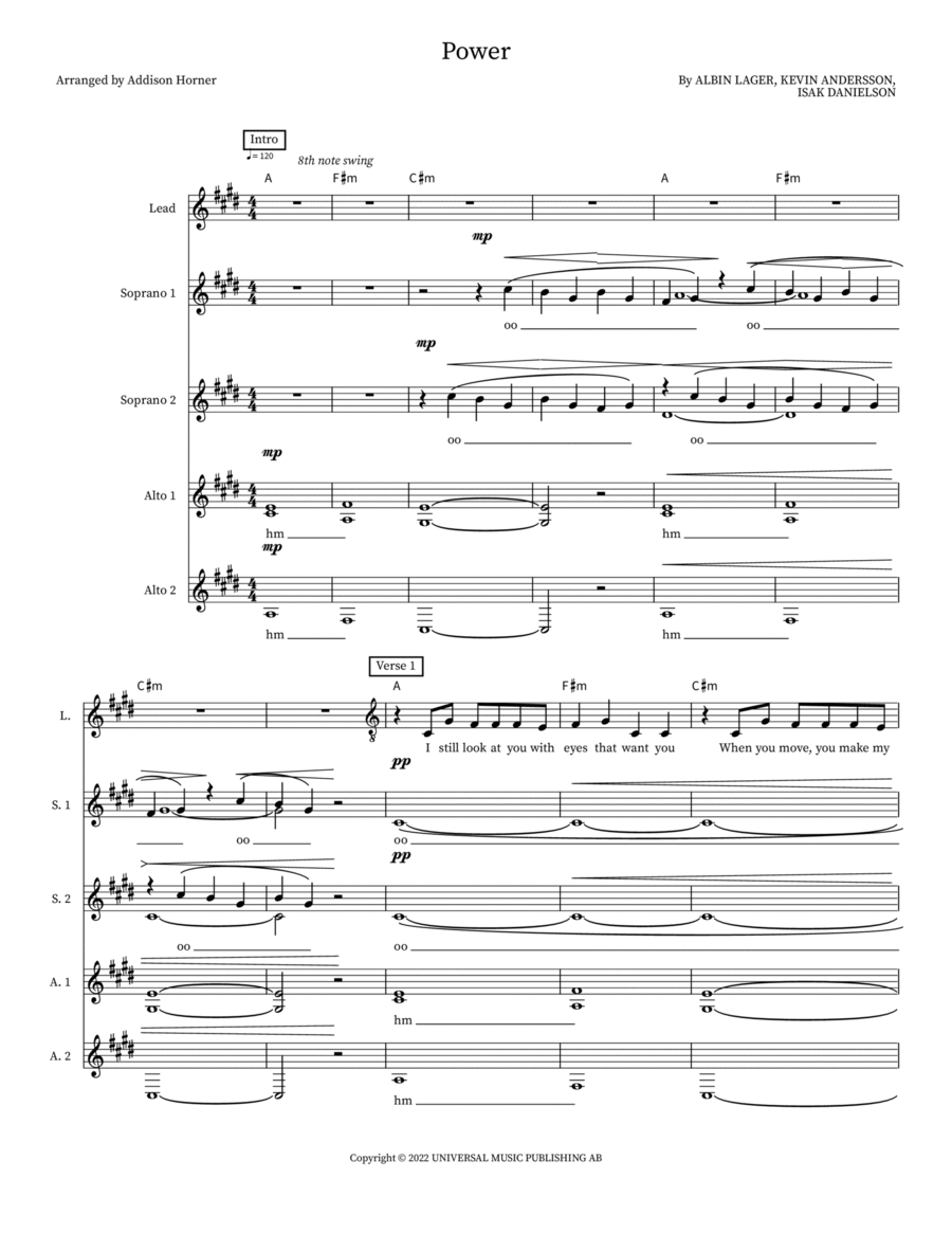 Power Choir scores gallery preview page 1