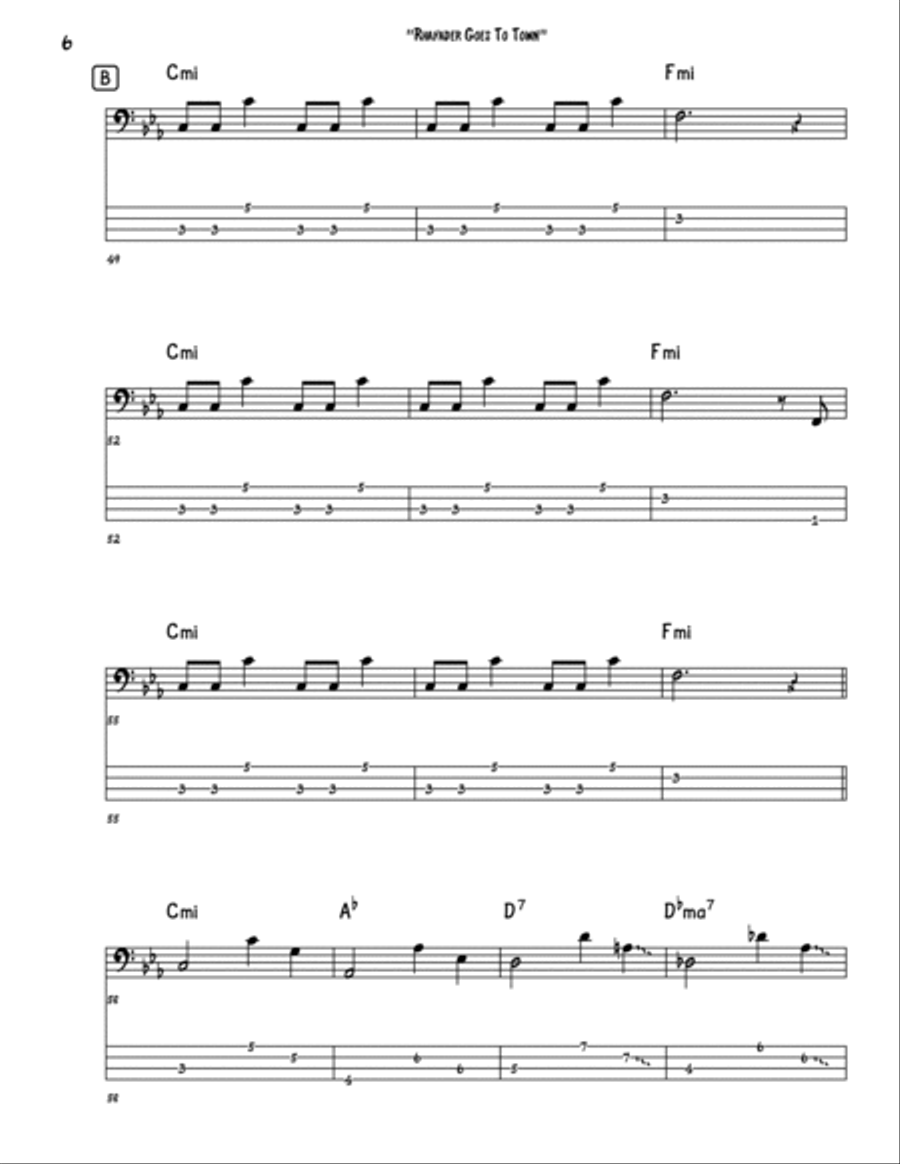 Rhayader Goes To Town Bass Guitar scores gallery preview page 6