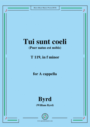 Book cover for Byrd-Tui sunt coeli,T 119,in f minor,for A cappella