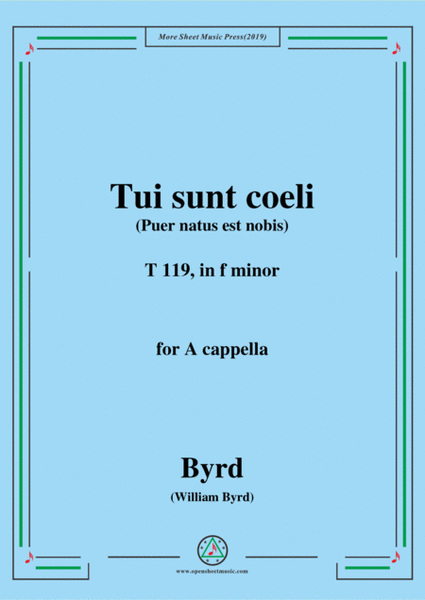 Byrd-Tui sunt coeli,T 119,in f minor,for A cappella image number null