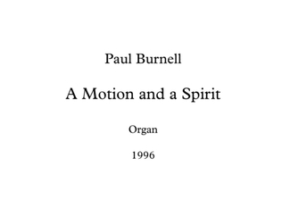 A Motion and a Spirit