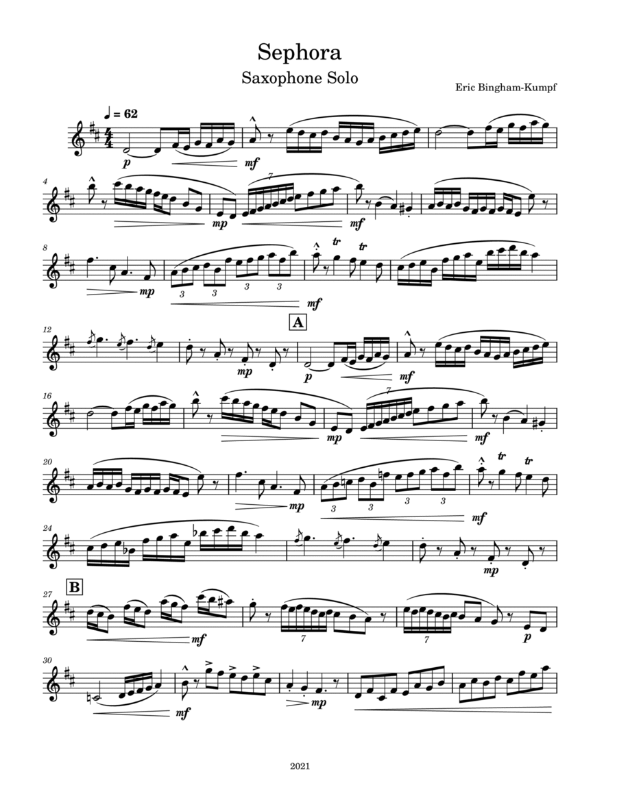 Sephora Woodwind Quartet scores gallery preview page 1