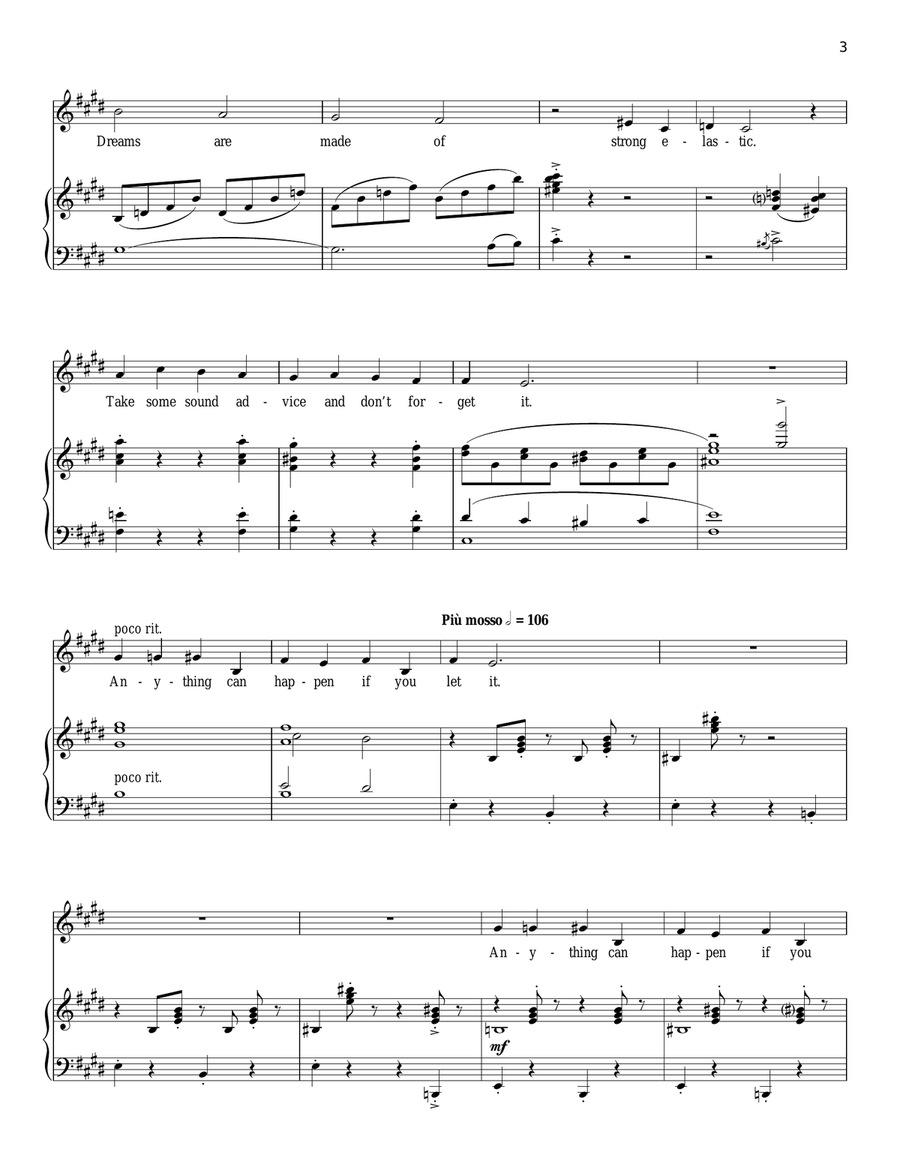 Anything Can Happen Piano, Vocal scores gallery preview page 3