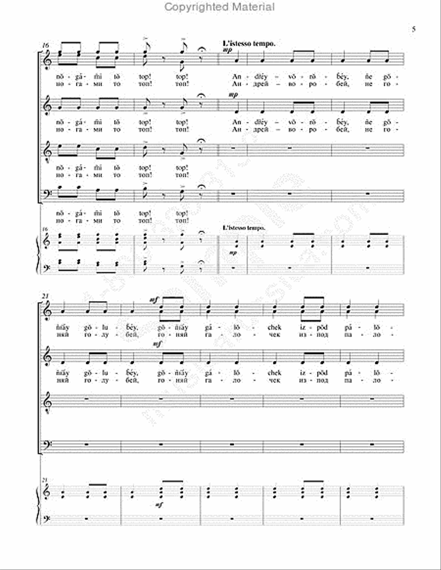 Nursery Rhymes 4-Part scores gallery preview page 4