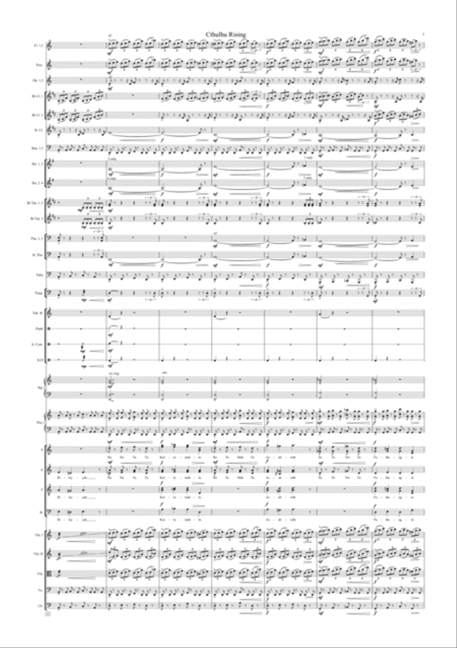 Cthulhu Rising Cthulhu Rising Full Orchestra scores gallery preview page 5