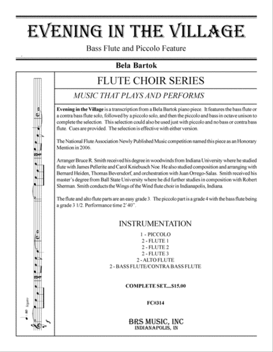 Evening in the Village Evening in the Village Flute Choir scores gallery preview page 1
