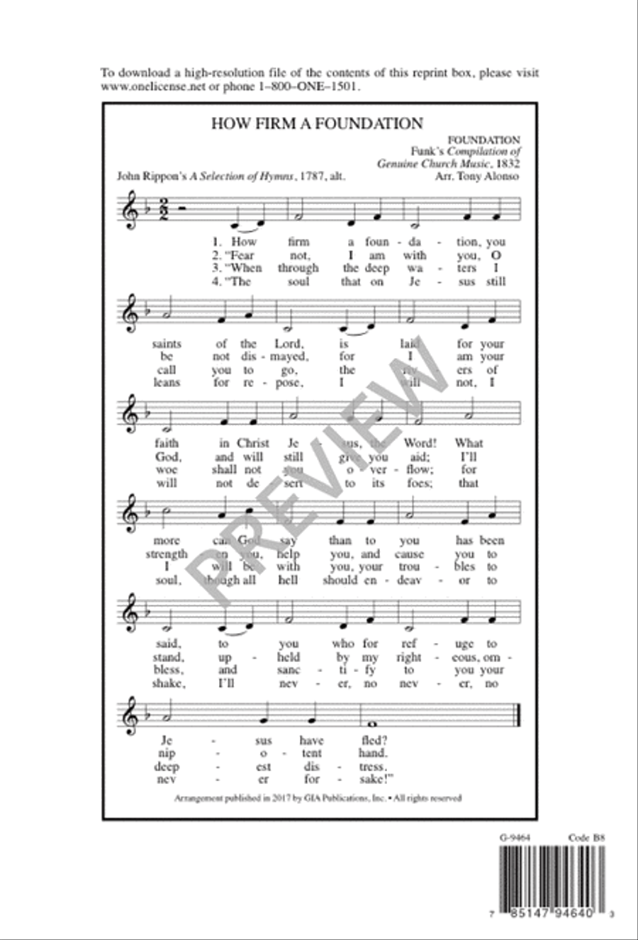 How Firm a Foundation 3-Part scores gallery preview page 9