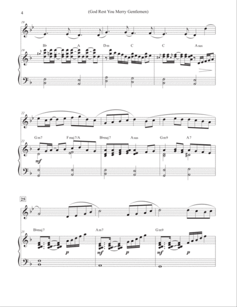 God Rest You Merry Gentlemen - Christmas Alto Flute Flute Solo scores gallery preview page 4
