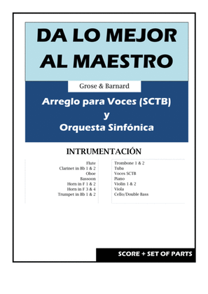 Da lo mejor al Maestro (Himno Tradicional) - Orchestra - Score + Set of Parts