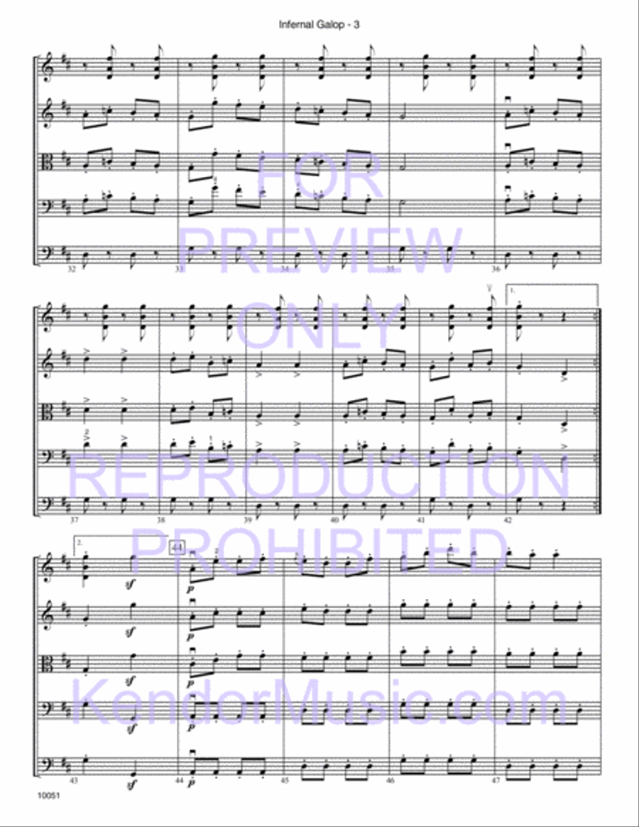 Infernal Galop (from Orpheus In The Underworld, Act 2) String Orchestra scores gallery preview page 4