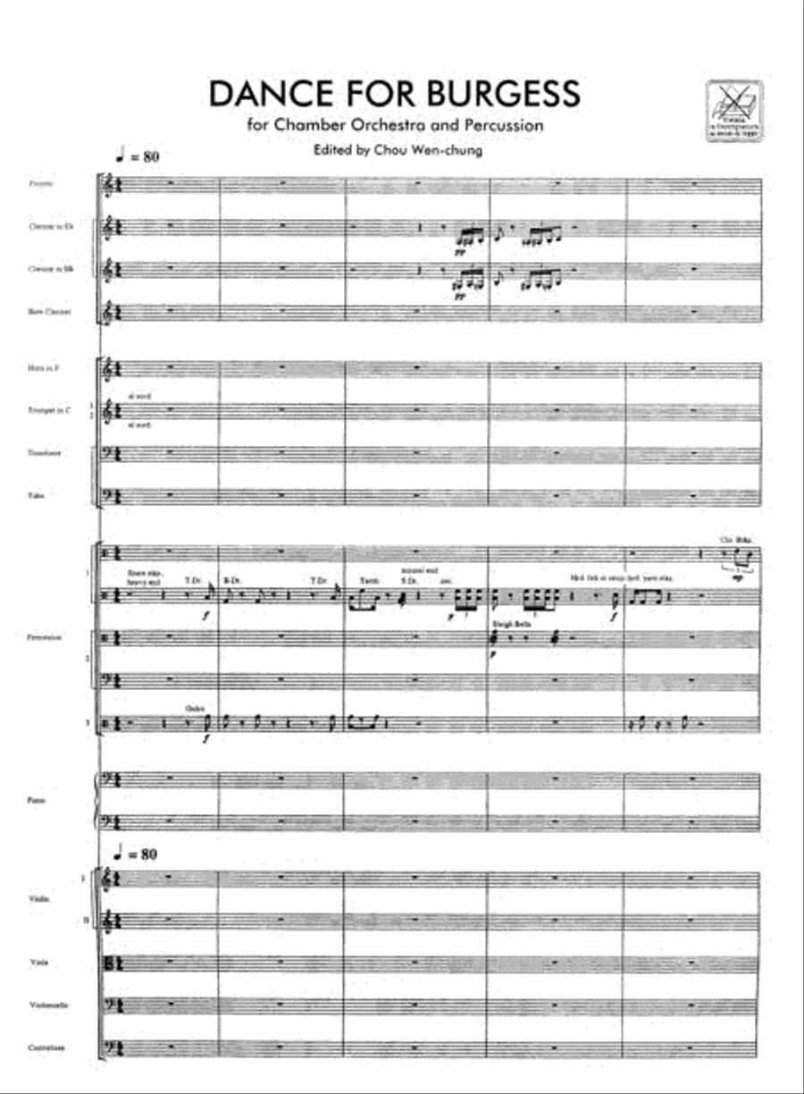 Varèse – Dance for Burgess Study Score scores gallery preview page 3