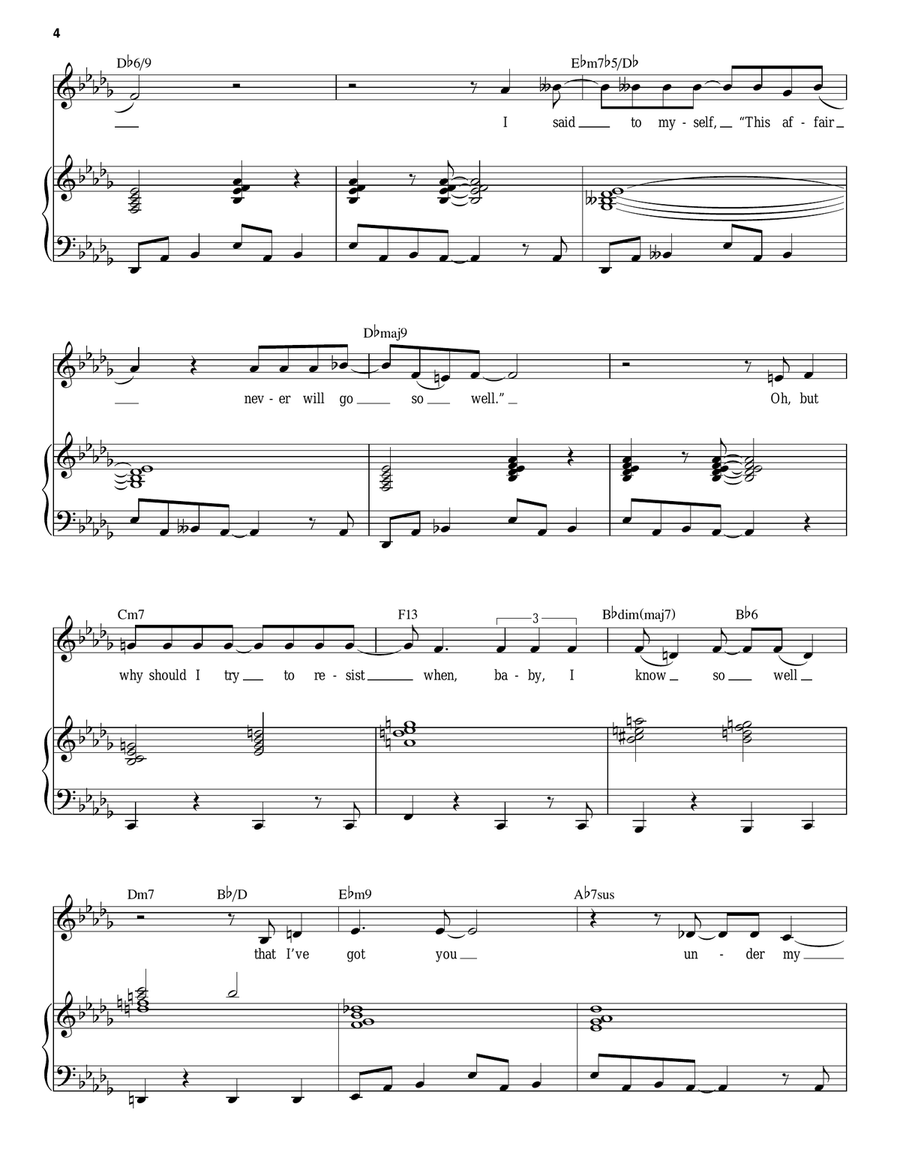 I've Got You Under My Skin Piano, Vocal, Guitar scores gallery preview page 4
