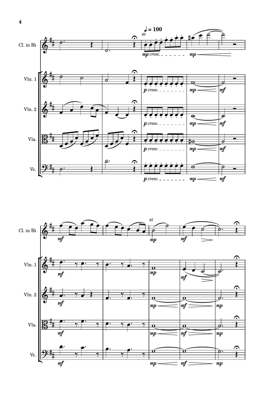 Clarinet Quintet 1-1 Small Ensemble scores gallery preview page 4