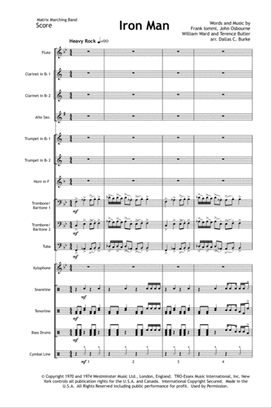 Iron Man Iron Man Marching Band scores gallery preview page 2