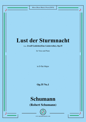 Schumann-Lust der Sturmnacht,Op.35 No.1 in D flat Major,for Voice&Pano