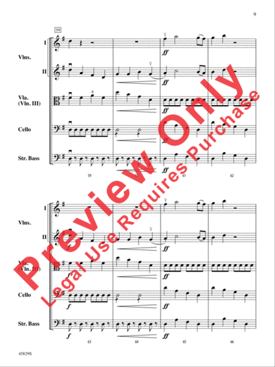 Sleigh Ride String Orchestra scores gallery preview page 9