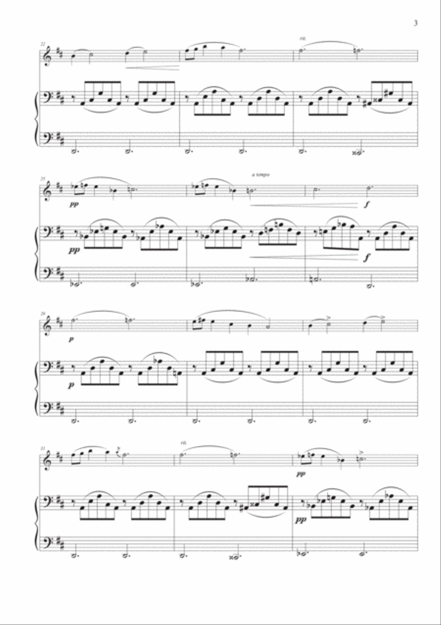 Nocturne Op. 9, No. 1 for Violin and Piano Violin Solo scores gallery preview page 3
