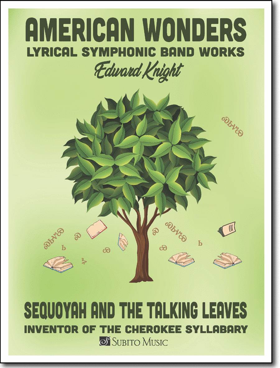 American Wonders: Sequoyah and the Talking Leaves Concert Band scores gallery preview page 1