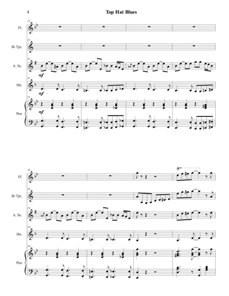 Top Hat Blues - Quartet and Piano image number null